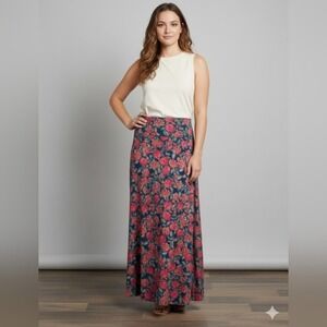 LuLaRoe A-Line Skirt - Red and Blue Floral‎ Womans Large